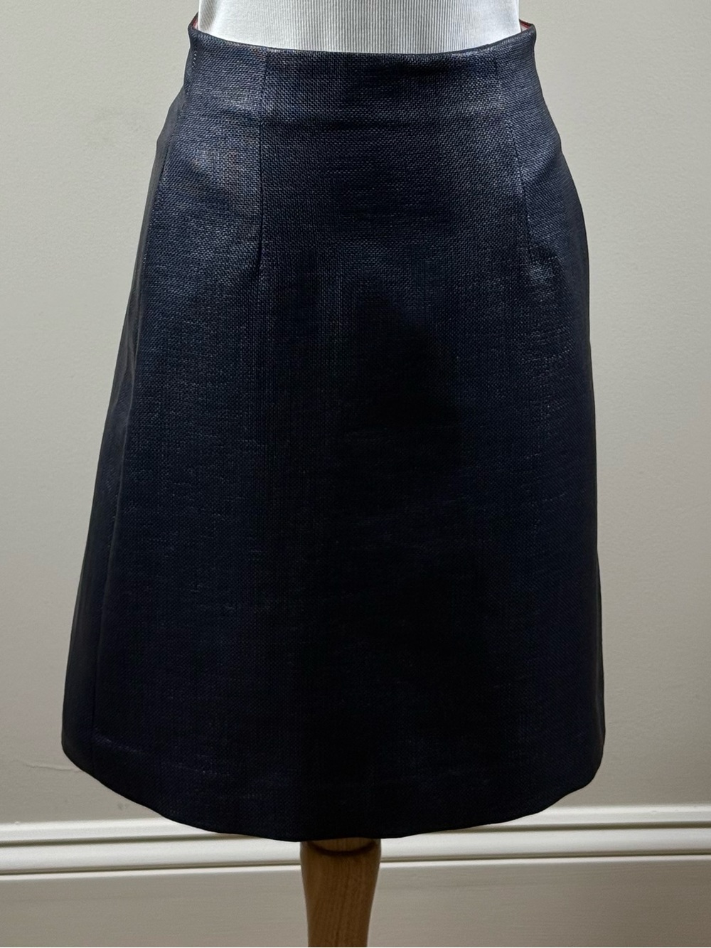 NWT -  Emporio Armani Navy Textured Pencil Skirt Sz 38IT US2